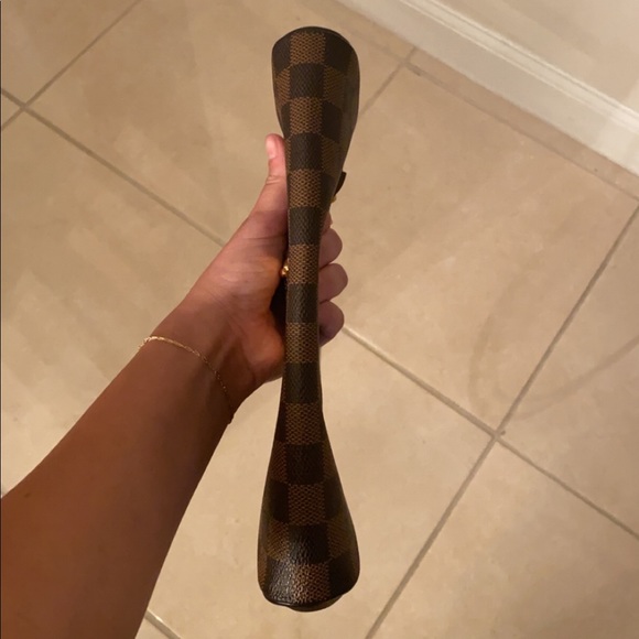 Louis Vuitton Damier Ebene Eva Pochette Shoulder Bag w/ Strap - Picture 4 of 12